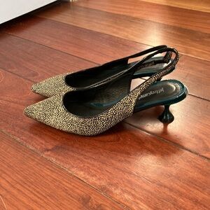 Jeffrey Campbell Cowhide Kitten Heels 7.5